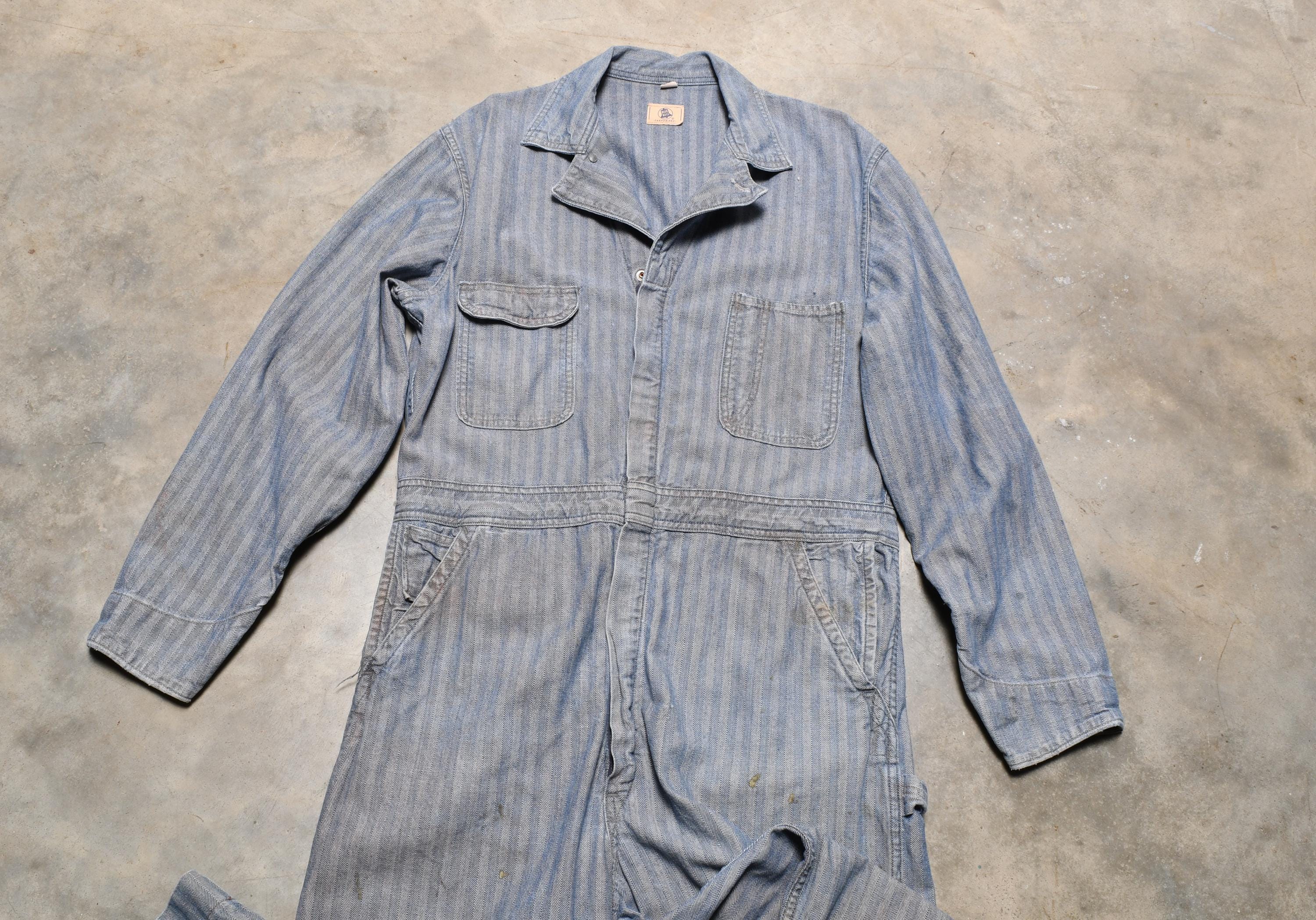 Vintage 50s Wrangler Blue Bell Coverall HBT Denim Work Wear