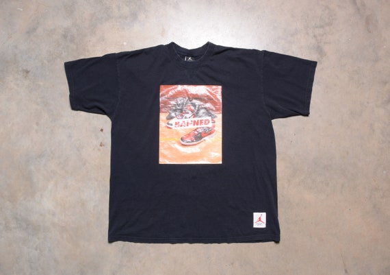 Vintage 00s Y2k Air Jordan T-shirt Banned Jordan 1 Nike Flight