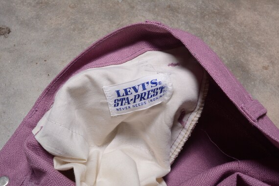 vintage 70s Levis jeans lavender purple polyester… - image 6