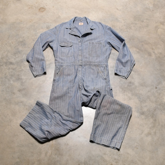 Vintage 50s Wrangler Blue Bell Coverall HBT Denim Work Wear