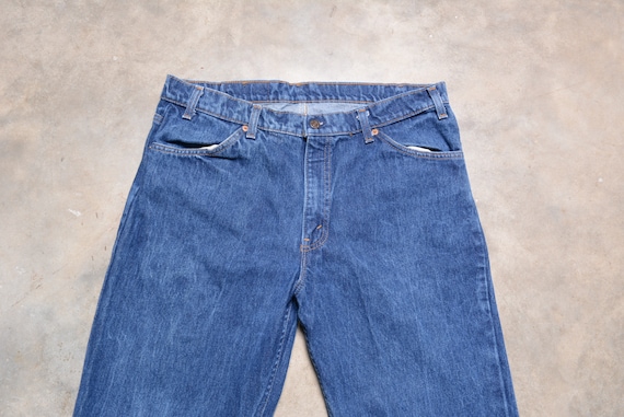 Vintage 80s Levi's 506 Jeans Orange Tab Levis Medium Dark Wash