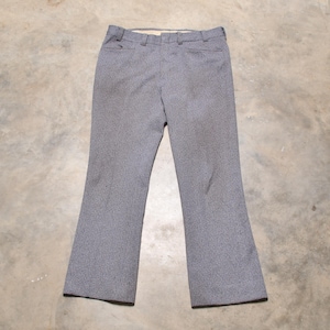 vintage 70s pants 1970 blue red white black fleck flare slacks trousers polyester 38x32 38 waist