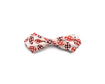 Pajarita vintage de los años 50 con estampado geométrico atómico, pajarita con clip, accesorio de moda masculina de los años 50