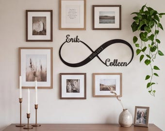 Personalized Metal Infinity Sign, Custom Wedding Decor,personalized sign, infinity sign, gift for spouse, guest book