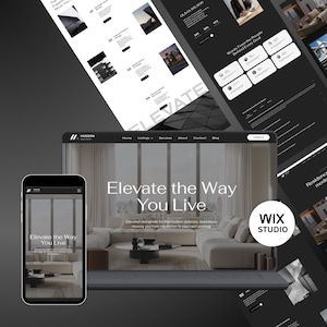 Wix Studio Real Estate Website Template | Modern Realtor Agent Site | Property Listing CMS | Wix Template