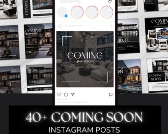 40+ Coming Soon Real Estate Social Media Post Templates for Realtors | Canva Editable Instagram, Agent Branding & Listing Marketing Designs