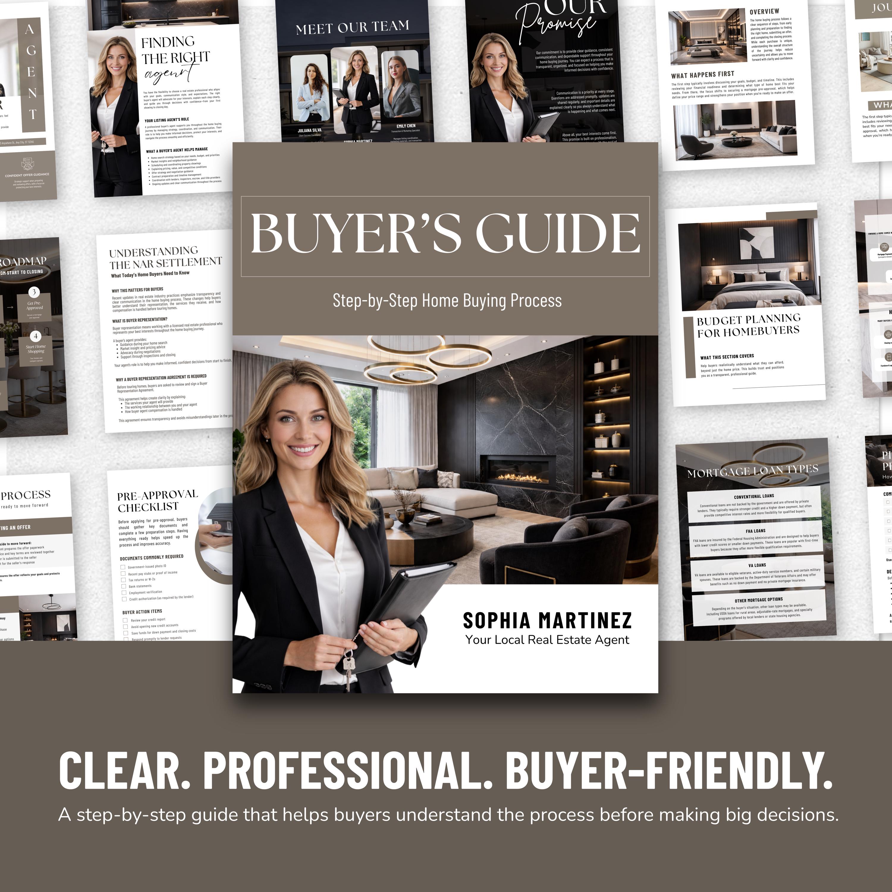 Real Estate Buyer Guide Template | Realtor Home Buying Process (canva ...