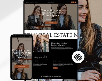 Real Estate Squarespace 7.1 Template, Realtor Website Design, Property Listing Site, Real Estate Agent Template, Premium Realtor Website