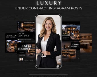 50+ Under Contract Real Estate Instagram Post Templates | Canva Editable Realtor Social Media Design | Modern Real Estate Marketing Bundle