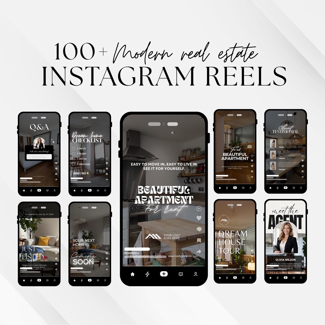Real Estate Instagram Reels Template Canva Editable Realtor Video ...