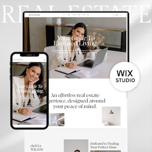 Real Estate Website Template Wix Studio Realtor Website Design Property Listing CMS Real Estate Agent Marketing Custom Realtor Wix Theme