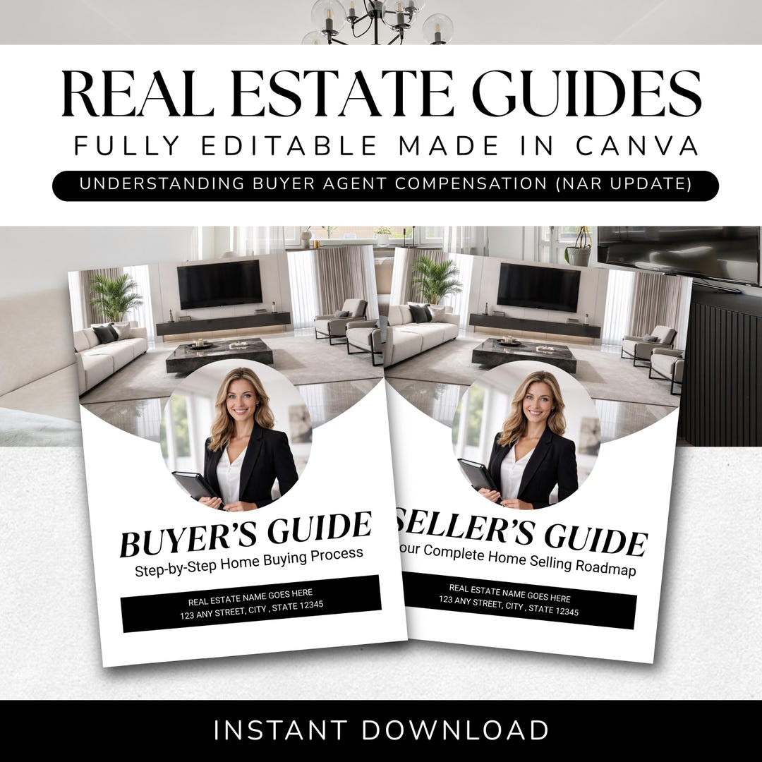 Real Estate Buyer & Seller Guide Canva Templates | 48 + 50 Page Home ...