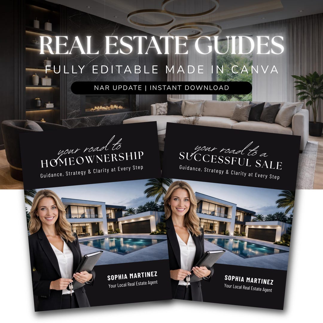 Real Estate Buyer & Seller Guide Canva Template Bundle | 98 Page ...