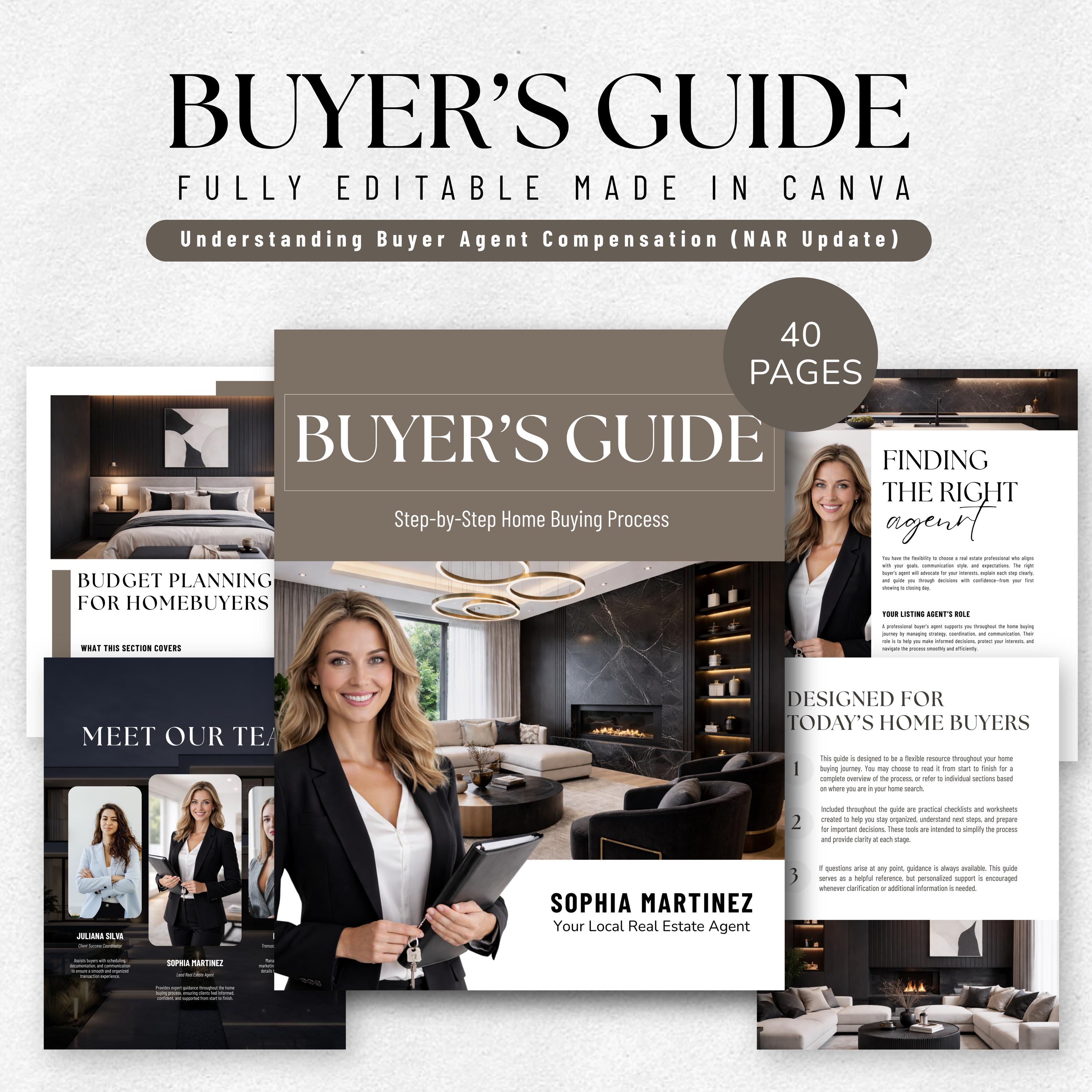Real Estate Buyer Guide Template | Realtor Home Buying Process (canva ...