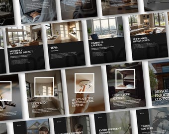 50 Real Estate Instagram Carousel Templates Canva, Realtor Social Media Posts, Mortgage Buyer Tips IG Post, Minimalist Agent Marketing