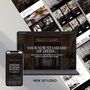 Real Estate Agent Website Template for Wix Studio, Realtor Website Design, Property Listing CMS Website Template