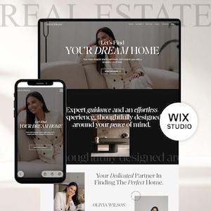 Real Estate Wix Studio Website Template | Realtor Agent Website | Property Listing CMS | Modern Luxury Real Estate Site