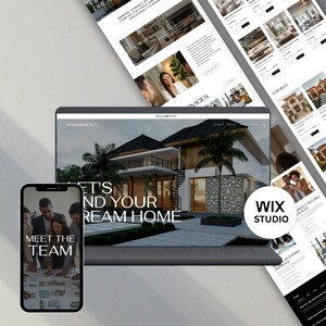 Wix Studio Real Estate Agency Website Template Property Listing CMS Realtor Team Blog Recently Sold Wix Website Fully Editable