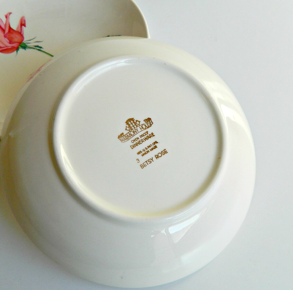 Mid century Harmony House Betsy Rose China Soup Bowl Pink Etsy