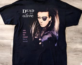 Dead Or Alive band Like A ReCord Reprint Fans T-shirt Black Gildan Classic
