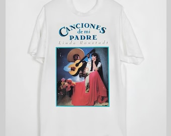 Linda ronstadt canciones de mi padre Reprint Fans T-shirt White Gildan Classic