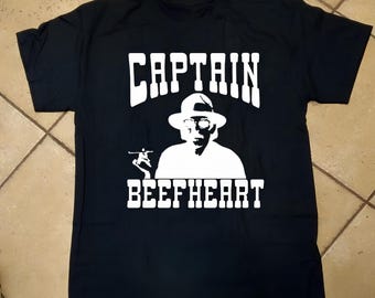 Captain Beefheart Reprint Fans T-shirt Black Gildan Classic