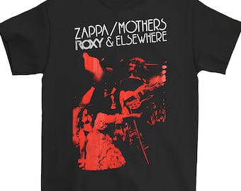 Frank Zappa Roxy & Elsewhere Reprint Fans T-shirt Black Gildan Classic