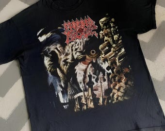 Morbid Angel Band Gateways of Annihilation Reprint Fans T-shirt Black Gildan Classic