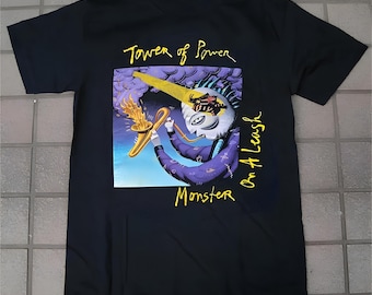 Monster On A Leash Tower Of Power Reprint Fans  T-shirt Yellow Gildan Classic