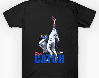 The Catch Los Angeles Champs Baseball Andy Pages- kike hernandez Dodgers T-shirt Black Gildan Classic