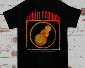 No More World Robin Trower Reprint Fans T-shirt Black Gildan Classic