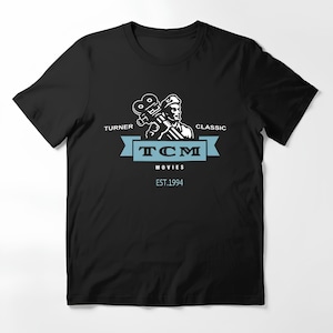 Camiseta retro vintage de Turner Classic Movies, negra, Gildan Classic