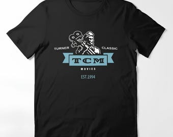 Retro Vintage Turner Classic Movies T-shirt Black Gildan Classic