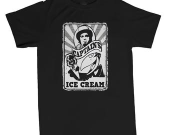 Captain Beefheart ICe Cream Reprint Fans T-shirt Black Gildan Classic