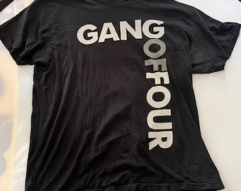 Gang of Four Band Tour Collection Reprint Fans T-shirt Black Gildan Classic