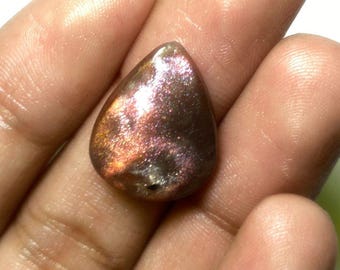 Purple Haze zonnesteen cabochon, edelsteen rooster, sieraden maken (20 x 16 x 4 mm, 11,65 kt)