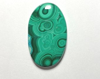 Natural Chrysocolla Malachite Cabochon: Polished Oval Gemstone (62.00 Cts)