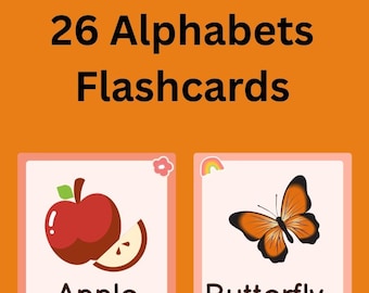 Montessori ABC Flash Cards: Kids Colors Alphabet (Digital Download)