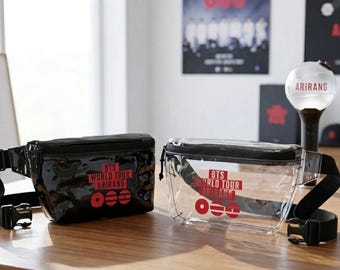 Riñonera transparente Arirang de la gira mundial de BTS / Riñonera transparente para conciertos de BTS