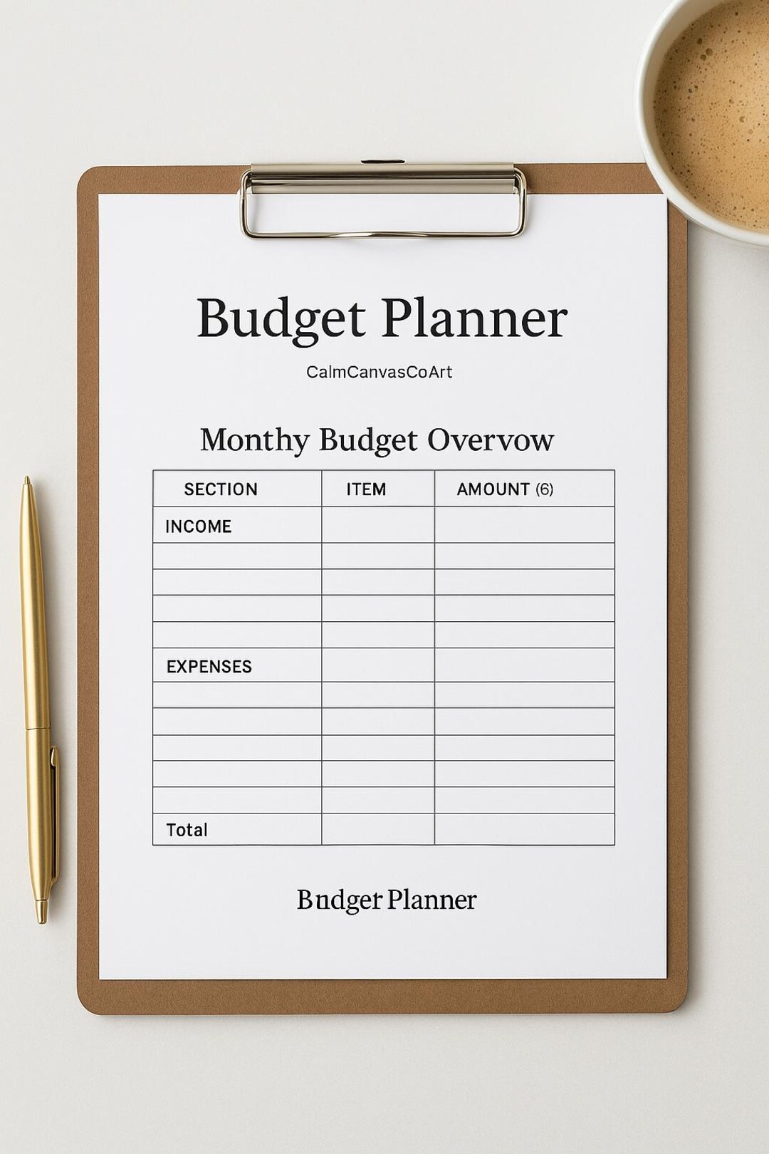 Minimalist Budget Planner Printable: Finance Tracker, Expense & Bill ...