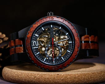 1st Anniversary Gift for Him and Her,Personalized Wooden Watch,Engraved Watch,Gift For Husband,Unique Valentine's Day Gifts For Boyfriend