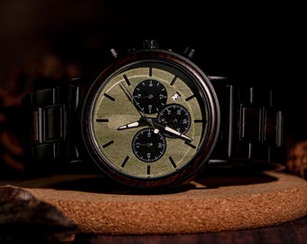 Personalized Mens Wooden Watch,Engraved Watch,Engraved Walnut Watch for Husband,Valentine's Day Gifts For Men,Luxury Mens Personalized