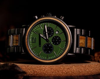 Engraved Walnut Watch for Husband,Mens Watch,Personalized Wooden Watch,Engraved Watch,Gift for Husband,Birthday Gifts For Him,Gift For Dad