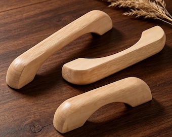 Naturholzgriffe, Küchentürgriffe aus Walnussbuche, Schranktürgriff, Schrankkommode, Schubladenknauf, moderne Hardware