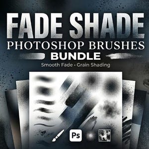 Photoshop-penselpaket med tona och skugga | Professionellt paket för grafiska formgivare och illustratörer