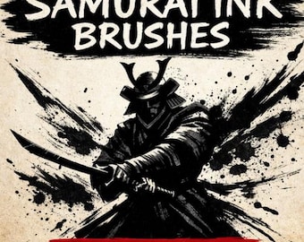 Samurai Ink Brushes for Procreate | Japanese Sumi-e, Calligraphy (Digital Download)