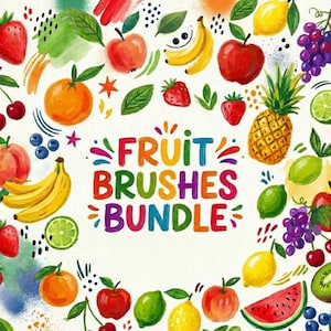Ice Cream Fruit Procreate Brushes | Food Illustration Drawing Kit For Art