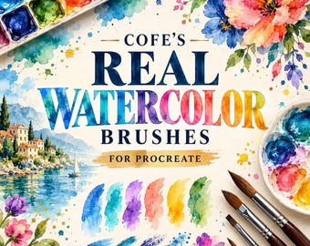COFE'S aquarelpenselen voor Procreate | Realistisch aquarelschilderen voor kunstenaars