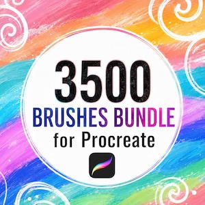 Bundel met meer dan 3500 Procreate-penselen | Ultieme set voor tekenen, schilderen, aquarelleren en schetsen op de iPad voor kunstenaars en ontwerpers