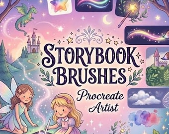 Storybook Brushes for Procreate | Children's Book Illustration, Fantasy Art (Digital Download)